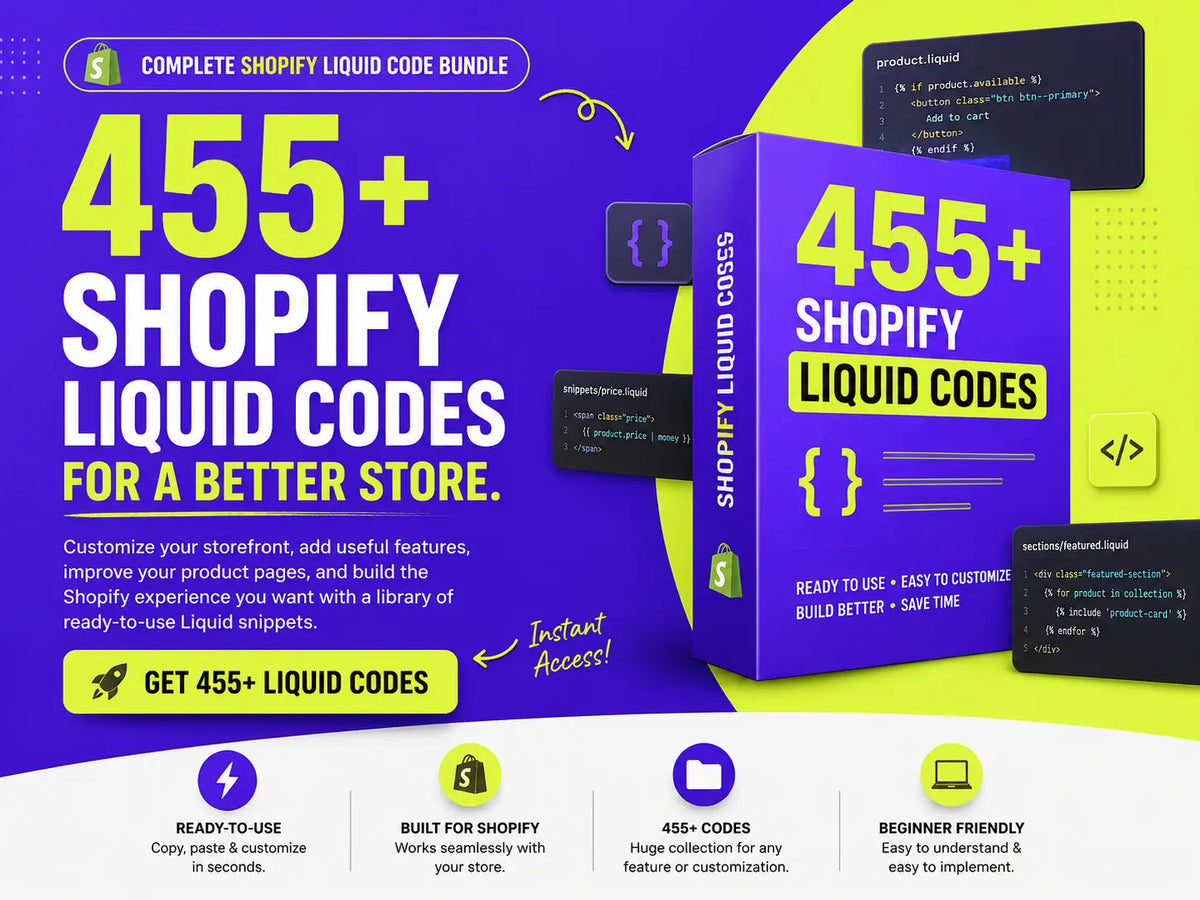 455+ Shopify Liquid Codes to Build a Better Store.
